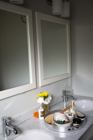 Michele Cheung, bathroom, sink, mirrors