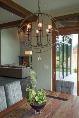 Whistler, luxury home, Indesigns, Michele Cheung, interior design, contemporary, dining room, chandelier